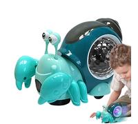 Generico Toy - Electric Crawling Snail, Light Up Musical Sensory Playmate with Obstacle Avoidance Movement Interactive Learning Fun Feature, Colorful Flash Effect, Ideal for Kids Indoor Activity
