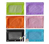 Generico Toy Storage Bags, Aesthetic Puzzle Organizer, Reusable Waterproof Pouch, Zippered Rainbow Pendant Accent, Portable Storage Solution, Perfect for Travel, College, 9.84x7.09 inches