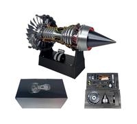 Generico Tr900 Turbofan Engine Model-Speed Aircraft Turbojet Engine Kit with Light,1/25 Simulation Aircraft Turbojet Engine Rotatable Model(11in/28cm),Simulation Aero Engine Steam Toy (Red,B)