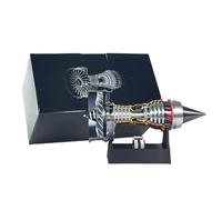 Generico Tr900 Turbofan Engine Model-Speed Aircraft Turbojet Engine Kit with Light,1/25 Simulation Aircraft Turbojet Engine Rotatable Model(11in/28cm),Simulation Aero Engine Steam Toy (Red,A)