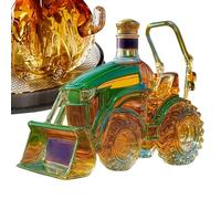 Generico Tractor Decanter, 3D Shaped Wine Bottle, Glass Ornament Storage 7.09 x 5.12 x 5.12 in, Whiskey Decoration for Bar, Men, Women, Family Cabinet, Gift Whiskey Enthusiasts