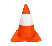 Generico Traffic Cone Hat - Soft Felt Novelty Costume cap | Orange & White