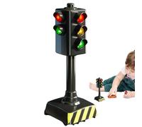 Genérico : Traffic Light Toy - 12 cm Mini Stop Signal, Crosswalk Safety Model with Lights Sounds | Educational Road Playset for Kids Boys Birthday Interactive Learning
