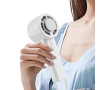 Generico Tragbarer Handventilator,3-Stufiger USB-Wiededraufladbarer Luftkühler,1200 MAh Leiser Handgehaltener AC Ventilator - Für Sommer Urlaub Reisen Outdoor Wandern Sport Konzert Büro Arbeit