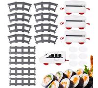 Generico Train à sushis rotatif pour | Ensemble de voies des trains à piles pours garçons et filles dès 4 ans | Jouet éducatif pourr fête, table d'exposition, développement créatif ett amusant