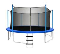 Generico Trampoline Replacement Net - 14ft Round Enclosure | PE Heavy Duty Safety Mesh Net, Weather Resistant Trampoline Enclosure Barrier with Adjustable Straps Rope for Backyard Outdoor Playground