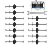 Generico Trampoline Replacement Parts - Anti-Falling Tools 12X Stabilization Nuts | Trampoline Netting Pole Screws, for Carport Awning Poles Stakes Roof Tent Garden