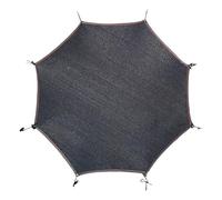 Generico Trampoline Shade Cover Sun Protection - Black Nylon UV Resistant Top Canopy for 6 Or 8 Pole - Fits 6ft 8ft 10ft 12ft 14ft Round Trampolines - Edge Stitching Color Random