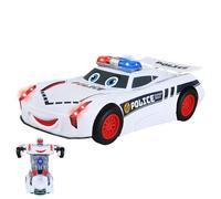 Generico Transform Engineering Car Toy - 9.25x4.53x2.95 In, Robot Car Toy With Led Light Music | 2-in-1 Transforming Electric Deformation Polices Toys Cars For Birthday