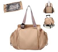 Generico Transformable Cradle Bag,Large Capacity Convertible Tote Backpack,Multi-functional Crossbody Bag for Women,Travel & Daily Use (Khaki)