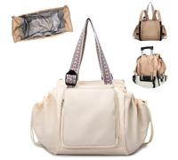 Generico Transformable Cradle Bag,Large Capacity Convertible Tote Backpack,Multi-functional Crossbody Bag for Women,Travel & Daily Use (Beige)