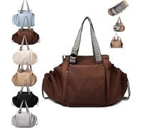 Generico Transformable Cradle Bag Travel Storage Bag, Versatile Large Capability Travel Bag, Large Capacity Travel Bag Women (Brown)