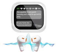 Generico Translation Earbuds | AI LCD Touch Screen Earphones | Wireless Earbuds Language Translator Device | For Home Office Sports Travel Vacation School Study Work Men Women Birthday