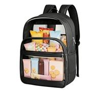 Generico Transparent Backpack For School, Comfortable Adjustable Clear Bag | Adjustable Padded Straps Offer Comfortable Carrying For Textbooks, Water Bottles, Pencil Cases, And Daily School Use.