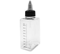 Generico Transparent Through Reagent Bottle - PET Polymer Boxed Profile, Graduated Volume Holder, Precision Dispense Flask, Fluid For Management Equipment | Lighting Refill Kerosene Application Spir