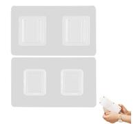 Generico Transparent Wall Hooks - PVC, Double Sided Adhesive Kitchen Hooks