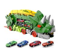 Generico Transport Dinosaur Truck Toys, Camion Per Dinosauro Portatile | Giocattoli Per Camion Giocattolo Di Di Dinosauro Per Bambini, Auto Trasportabile A Scorrimento Pieghevole Con Pista E D