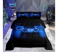 Generico Trapunta Letto Piazza e Mezza Controller Lavabile Piumone Letto Calore, Fiamme blu Piumino Adatto Primaverili, Estive e Autunnali Letto 200x200 cm con 2 Federe 50×80 cm YUd262