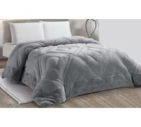 Generico Trapunta Matrimoniale Nazareno Gabrielli - Flannel & Pelliccia Jacquard - 260x260 cm (Grigio, matrimoniale)