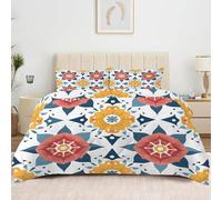 Generico Trapunta Matrimoniale Primaverile, Stile BohéMien Super Soffice in Microfibra Piumone 260x240 cm, Floreale Lavabile Trapunte Stampa con 2 Federe 50x75 cm sc858