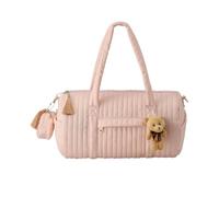Generico trapuntato borsa da viaggio tracolla regolabile borse a tracolla alla moda grande capacità borsa per le donne uso quotidiano viaggio, Colore: rosa., 370.00x230.00x225.00mm/14.57x9.06x8.86inch