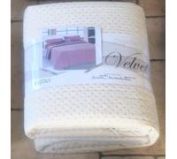 Generico Trapuntino Copriletto In Velluto Marta Marzotto (panna, matrimoniale)