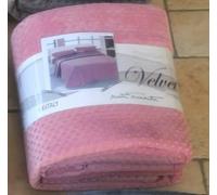Generico Trapuntino Copriletto In Velluto Marta Marzotto (rosa, Singolo)