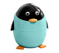 Generico Trash Can, Penguin Wastebasket, 12.2x11.02x13.78 Inches Portable Animal Shaped,Compact Waste Bin Ideal for Home, Bedroom, Under Desk, Tabletop, Car, Kitchen, and Bathroom Use