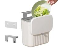 Generico Trash Can, Wall Bin, Odorless Kitchen Waste Container, Space Saving Mounted Trash Solution with Lid 10.24x9.25x6.3 Inches for Home, Pantry, Bathroom, Rv, Laundry, Dormitory, Garden Cleanup
