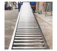Generico Trasportatore a gravità per impieghi gravosi - Guide a rulli Non motorizzate, Acciaio zincato antiruggine, Scarico con Secchio Portatile per Magazzini e fabbriche, Larghezza 30 cm, Colore AR