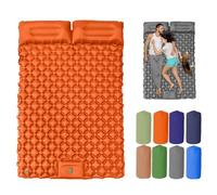 Generico Travel Air Mattress, Waterproof Inflatable Camping Sleeping Pad, Backpacking with Foldable Design, Effortless Inflation, for Hiking, Backpacking, Fishing (Orange)
