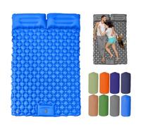 Generico Travel Air Mattress, Waterproof Inflatable Camping Sleeping Pad, Backpacking with Foldable Design, Effortless Inflation, for Hiking, Backpacking, Fishing (Blue A)