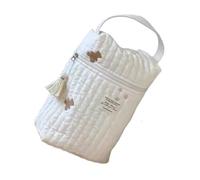 Generico Travel Diaper Organizer Bag Soft Cotton Storage Case - Care Pouch System | Lightweight Zipper Infant Essentials Packing Holder Outdoor Family Travel Nursery Supply Organizer Compact Porta