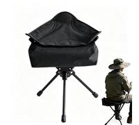 Generico Travel Folding Stool - Portable Seat for Outdoor Use | Heavy Duty Telescopic Design with Adjustable Height, Lightweight Compact Foldable Chair for Hiking Trips