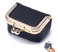 Generico - Travel Jewelry Case, Mini Jewelry Box, Genuine Leather, Black