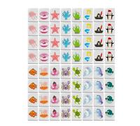 Generico Travel Mahjong - Portable Tile Game Set Flag Pattern | Compact Storage Case Classic Strategy Board Game for Family Party, Entertainment, Picnic, Beach Seaside, Outdoor Fun Set