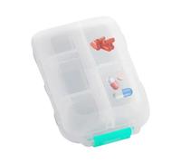 Generico Travel Medicine Organizer, 10 Compartments Organizer, 3.74x2.56x1.18 Inches Lightweight Traveling Pill Case, Compact Storage Box for Medicine and Small Items