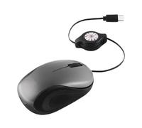 Generico Travel Mice, Retractable Corded Computer, Compact Laptop Accessory,2.91x1.93x1.18 Inches for Pc Work, Office, Coffee Shop, Library, Hotel, Conference Room, Airplane, Desk, Home, Business Use