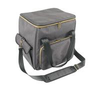 Generico Travel Organizer Bag, Album Holder, 33x33x25cm/12.99x12.99x9.84 inches Record Storage Box, Polyester with Dividers, Holds 45 Records, for Collection, Travel