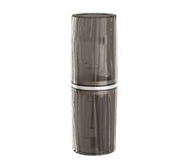Generico Travel Toothbrush Cup, White/Coffee Color Portable Toothpaste Container, 2.56x2.56x7.87 Inches Compact Storage Case for Business Trip, Camping and School