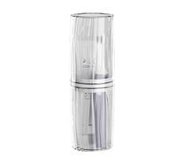 Generico Travel Toothbrush Cup, White/Coffee Color Portable Toothpaste Container, 2.56x2.56x7.87 Inches Compact Storage Case for Business Trip, Camping and School