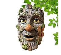 Generico Tree Faces Decor, Resin Statue Sculpture, Old Man Art