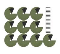 Generico Tree Mulch Ring - 10-Piece Tree Root Mulch Protector Ring with Ground Nails | Plant Root Barrier with Ground Nails | Round Weed Control Mats for Garden Landscape Yard Outdoor Lawn