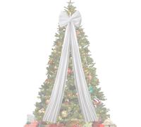 Genérico Tree Topper Bow | 6.6 Ft Festive Decorations Christmas Big Velvet Bows Decoration For Home Wall Fireplace Porch Office Party Wedding Shopping Mall