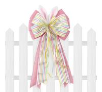 Generico Tree Topper Bow - Colorful Holiday Decor | Vibrant Topper Bow for Spring And Easter Wreaths, Hallways, Doorways, Bathrooms, Kitchens, Entryways, Living Rooms, Garages, And Home Décor Displ