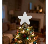 Generico Tree Topper - Christmas Star | Plush Velvet Star Topper with Metal Spring for Christmas Tree, Indoor And Outdoor Holiday Home And Party Decorations