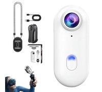 Generico Treklon 4S Body Camera, 2025 New 1080P/4K Treklons POV Camera, with Ip68 Waterproof Wearable Action Mini Cam, 4K Pocket Action Cam, 170° Wide Angle (White simple,256g,1080p)