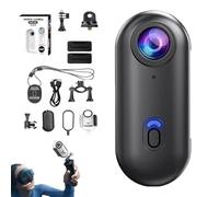 Generico Treklon 4S Body Camera, 2025 New 1080P/4K Treklons POV Camera, with Ip68 Waterproof Wearable Action Mini Cam, 4K Pocket Action Cam, 170° Wide Angle (Black standard,32g,4 K)