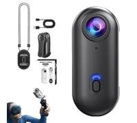 Generico Treklon 4S Body Camera, 2025 New 1080P/4K Treklons POV Camera, with Ip68 Waterproof Wearable Action Mini Cam, 4K Pocket Action Cam, 170° Wide Angle (Black simple,No memory card,4 K)