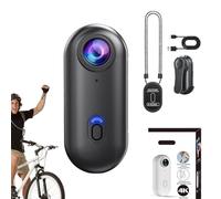 Generico Treklon 4s Camera Wearable Snap Cam, Actionsnap-Thumb Action Camera, 170° Wide Angle, Wearable Video Recording, for Cycling, Pet Walking & Outdoors Activities (Black-Standard-4K,No Card)